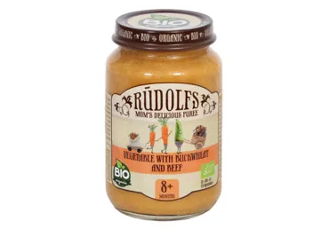 Biezenis RŪDOLFS BIO dārzeņi-griķi-jaunlops 8+ 190g