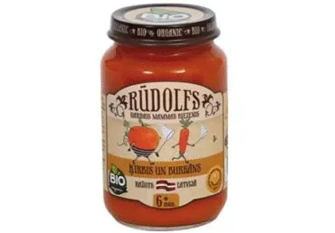 Biezenis RŪDOLFS BIO ķirbis un burkāns  4+ 190g