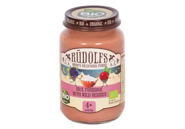 Biezenis RŪDOLFS BIO rīsu ar meža ogām 4+190g