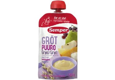 Biezenis SEMPER graudu-bumbieru-mango-banānu-ābolu 6+ 120g