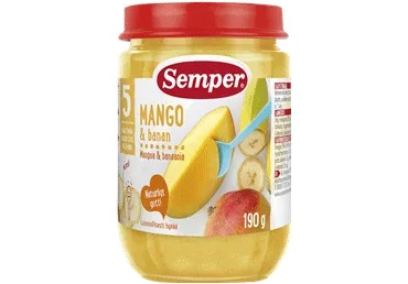 Biezenis SEMPER mango, banānu 6+ 190g