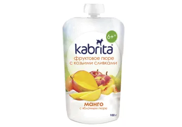 Biezen.KABRITA kaz.p.mango,āb., 6+ 100g