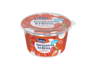 Baltais Biezpiena krēms Zemeņu Panna Cotta, 400g