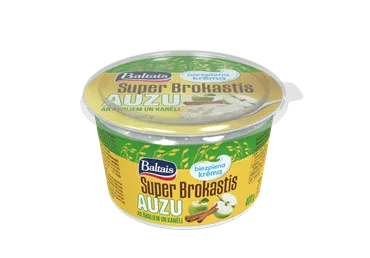 Biezpiena krēms BALTAIS auzu ar āboliem un kanēli 400g