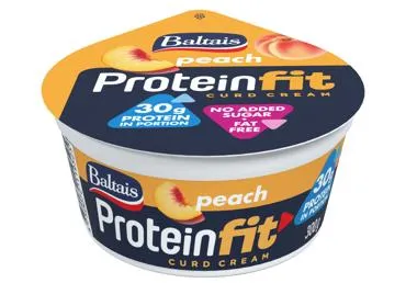 Biezpiena krēms Protein persiku 300g, Baltais