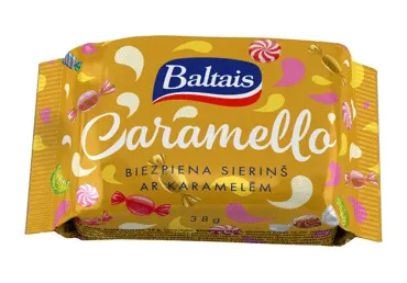 Biezpiena sieriņš karameļu 38g, Baltais