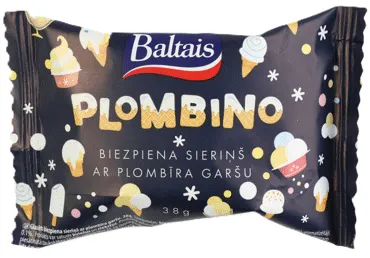 *Biezpiena sieriņš BALTAIS Plombino ar plombīra garšu, 38g