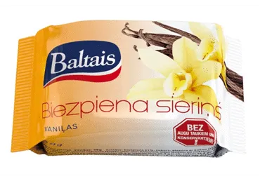 Biezpiena sieriņš vaniļas 38g, Baltais