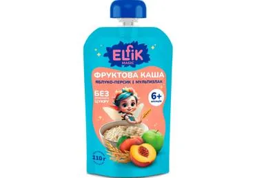 Biezputra ELFIK ābolu persiku 6+ 110g