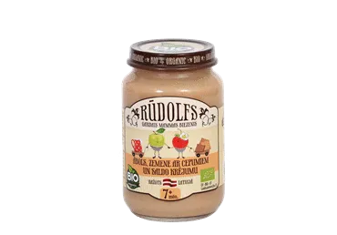 BIO biezenis RŪDOFLS āboli-zemenes-cepumi 6+190g