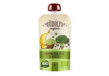 BIO biezenis RŪDOLFS banānu-kivi-brokoļu 6+110g