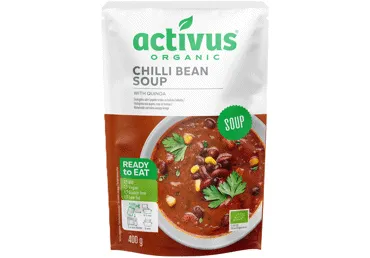 Vegānā čili pupiņu zupa ACTIVUS BIO, 400g