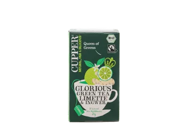 BIO zaļā tēja CUPPER laima-ingvera 20x1.75g