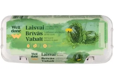 Brīvi turētu vistu olas WELL DONE 10gab.