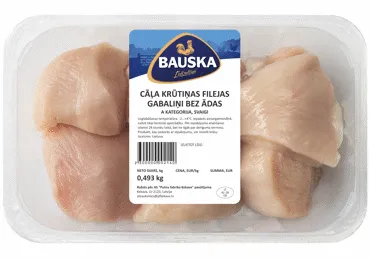 Cāļa krūtiņas fileja gabaliņos XXL BAUSKA fas.