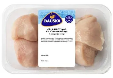 Cāļu krūtiņas filejas gab. bez ādas Bauska 400g