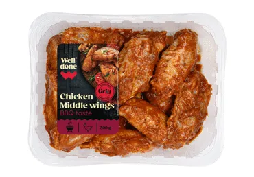 Cāļa pusspārni BBQ marinādē WELL DONE 500g