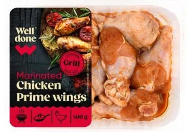 Cāļa pusspārni marinēti WELL DONE 400g