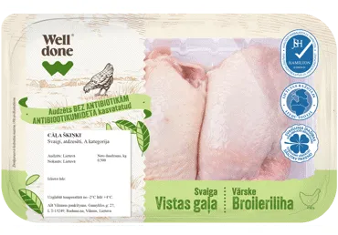 Cāļa šķiņķi bez antibiotikām WELL DONE 500g