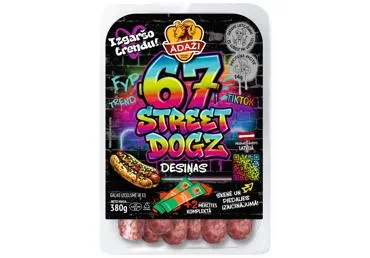 Cepamdesiņas 67 StreetDogz ar mērci ĀDAŽI 380g