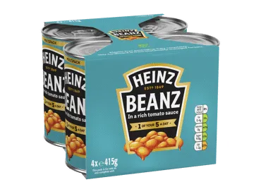 Ceptas pupiņas tomātu mērcē HEINZ 4x415g
