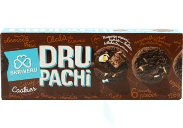 Cepumi Dru Pachi braunija tumšajā un baltajā šokolādē SKRĪVERU 126g
