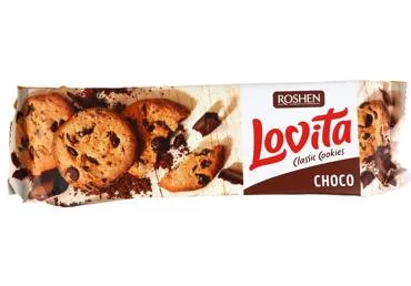 Cepumi LOVITA ar sviesta ar šokolādes gabaliņiem 150g