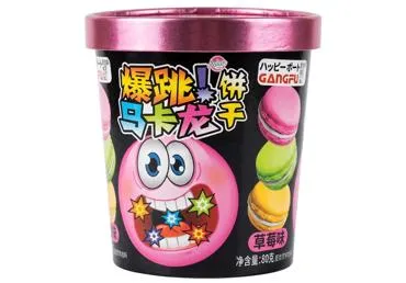 Cepumi Macarons zemeņu garša Gangfu 80g