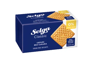 Cepumi SELGA Klasika bez cukura ar saldinātāju 180g