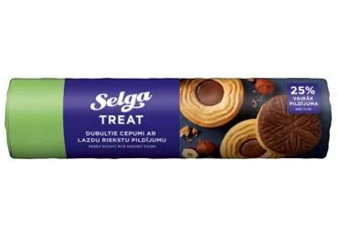 Cepumi Treat SELGA dubultie ar riekstu pildījumu 205g
