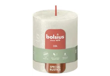 Cilindrsvece SHIMMER 7x7x8cm gaiša