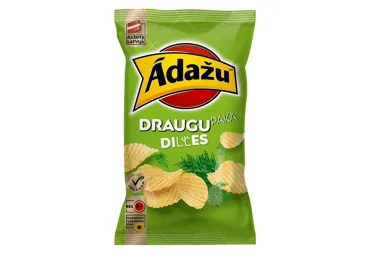 Čipsi ĀDAŽU DRAUGU PAKA ar diļļu garšu 180g