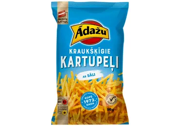 Čipsi ĀDAŽU kraukšķīgie kartupeļi 50g
