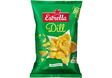 Čipsi Estrella ar aromātisku diļļu garšu 180g