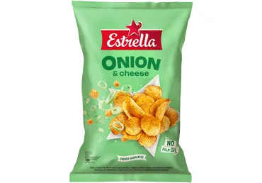 Čipsi ESTRELLA sīpolu un siera 350g