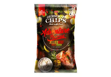 Čipsi JERSIKA ar gaļas un mārrutku garšu 90g