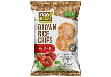 Galetes čipsi brūno rīsu ar kečupa garšu 60g