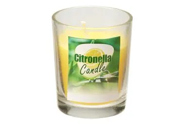 Citronu svece stikla traukā 5x5x6cm
