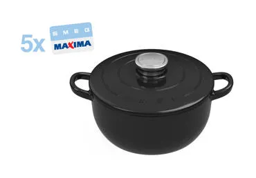 Čuguna panna SMEG 24cm 4,2L melna
