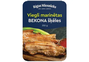 Cūkgaļas bekona šķēles vieglā marinādē RĪGAS MIESNIEKS 350g