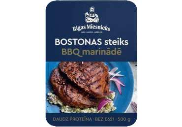 Cūkgaļas Bostonas steiks BBQ marinādē RĪGAS MIESNIEKS 500g