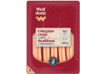 Cūkgaļas cīsiņi WELL DONE 520g