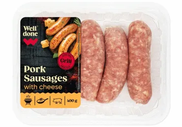 Cūkgaļas desiņas ar sieru WELL DONE 400g