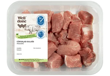 Cūkgaļas gulašs bez antibiotikām WELL DONE 400g