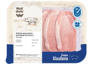 Cūkgaļas karbonāde šķēlēs WELL DONE 360g