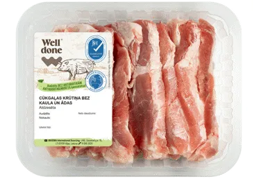 Cūkgaļas krūtiņa šķēlēs bez antibiotikām WELL DONE 400g