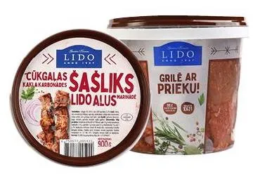 Cūkgaļas šasliks Lido Alus marinādē LIDO 900g