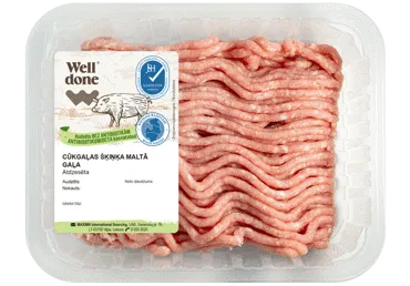 Cūkgaļas šķinķa maltā gaļa bez antibiotikām WELL DONE 400g