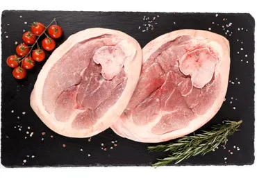 Cūkgaļas šķiņķis ar kaulu un ādu kg