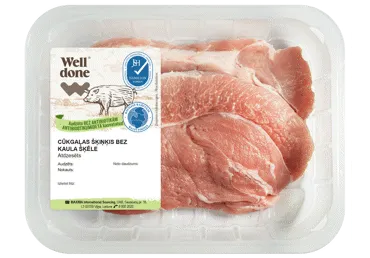 Cūkgaļas šķiņķis šķēlēs bez antibiotikām WELL DONE 360g